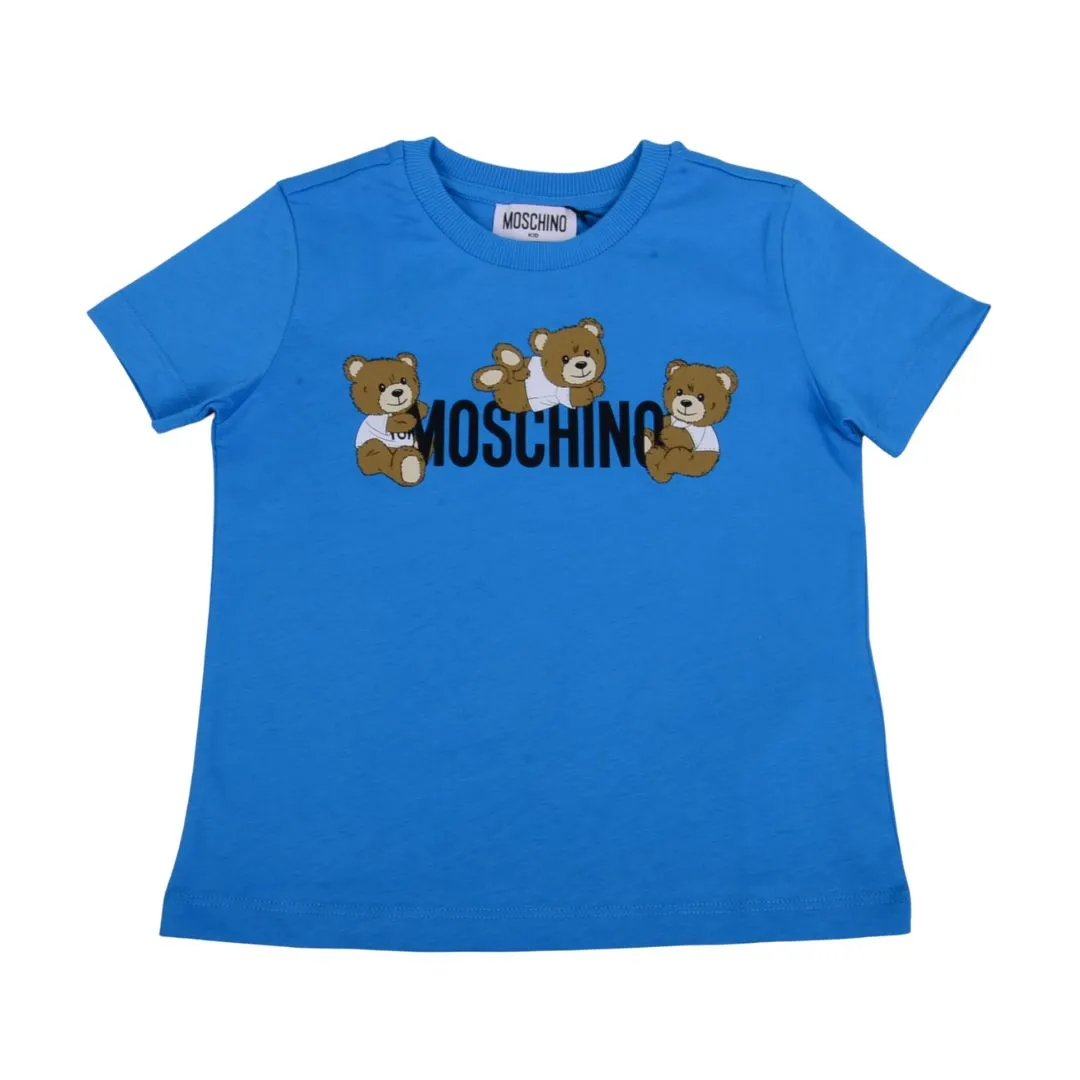 Blue Teddy & Logo T-Shirt
