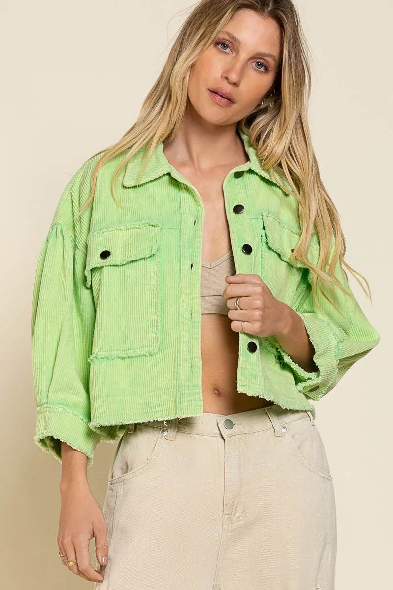 Corduroy Cropped Jacket