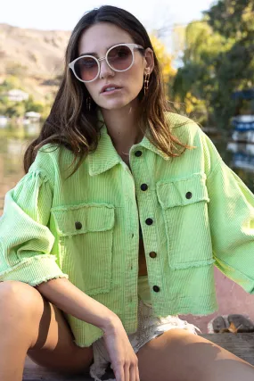 Corduroy Cropped Jacket