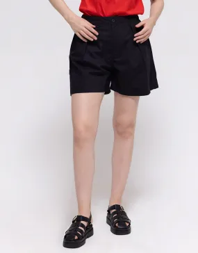 Details Short Pants With Half Elastic Waistband