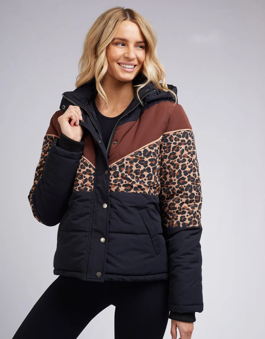 Huxley Leopard Puffer - Multi Colour | All About Eve