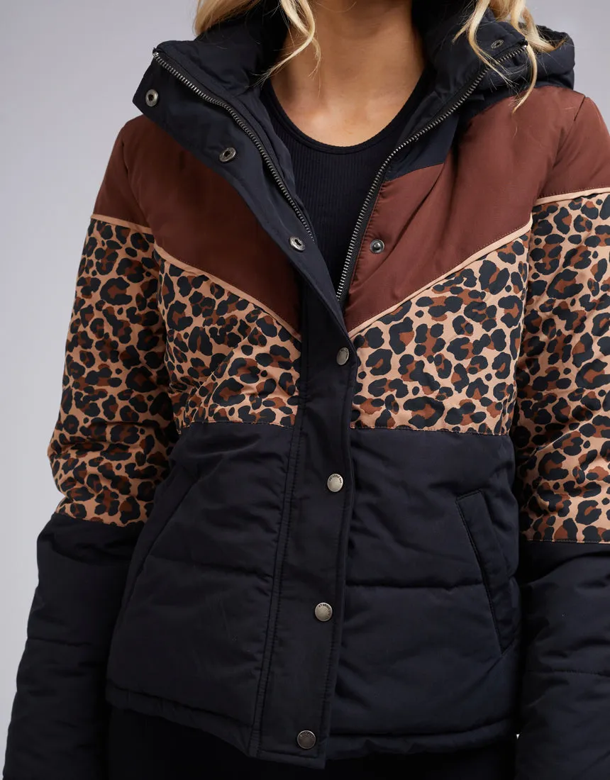 Huxley Leopard Puffer - Multi Colour | All About Eve