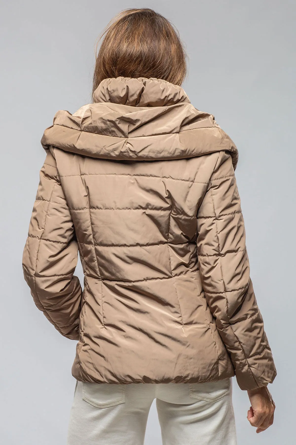 Mika High Collar Down Jacket In Sand