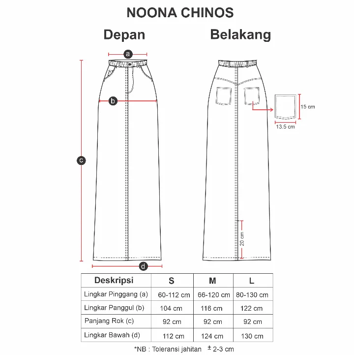 Noona Skirt Chinos Black