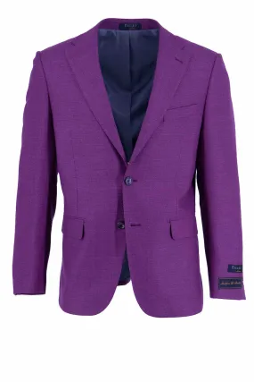 Violet Dolcetto Modern Fit, Pure Wool Jacket by Tiglio Luxe