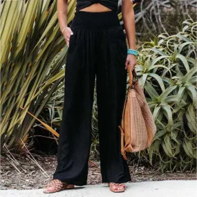 Women's Wide-Leg Linen Pants | High-Waist & Flowy